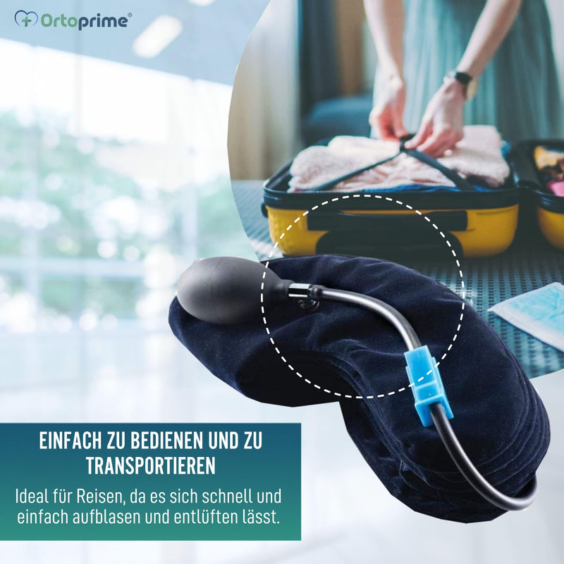 Ortoprime Cervical Traction Device Relieves Neck Tension - Inflatable Cervical Collar, Neck Throat - Cervical Pillow, Neck Stretcher, Posture Corrector, Relieves Pressure - NewNest Australia