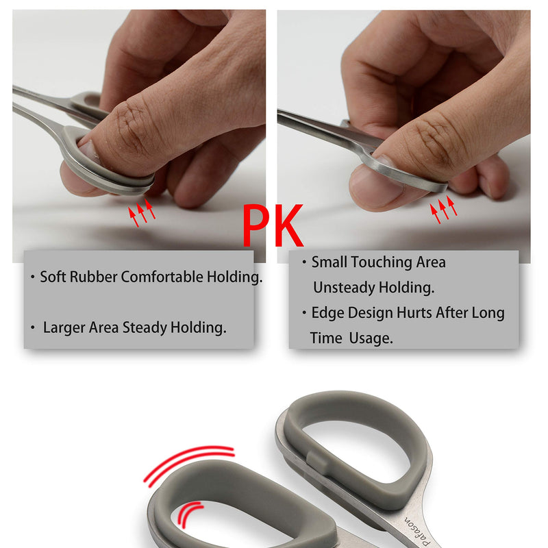Pafason stainless steel mustache scissors, beard scissors, facial nose hair scissors with safety cover and premium leather case - NewNest Australia
