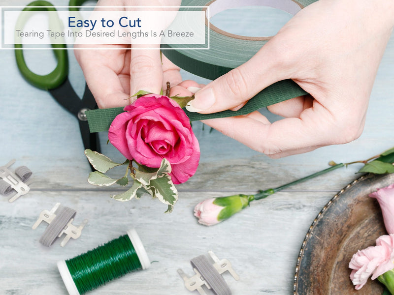Royal Imports Floral Tape Green, Flower Wrap Adhesive Waterproof Tape for Bouquets 0.5" (60 Yd/180 Ft) - 1 Roll Half Inch Wide - 1 Roll - NewNest Australia