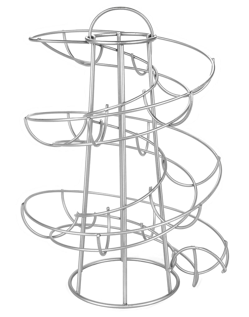 NewNest Australia - Egg Skelter Deluxe Modern Spiraling Dispenser Rack, Silver 