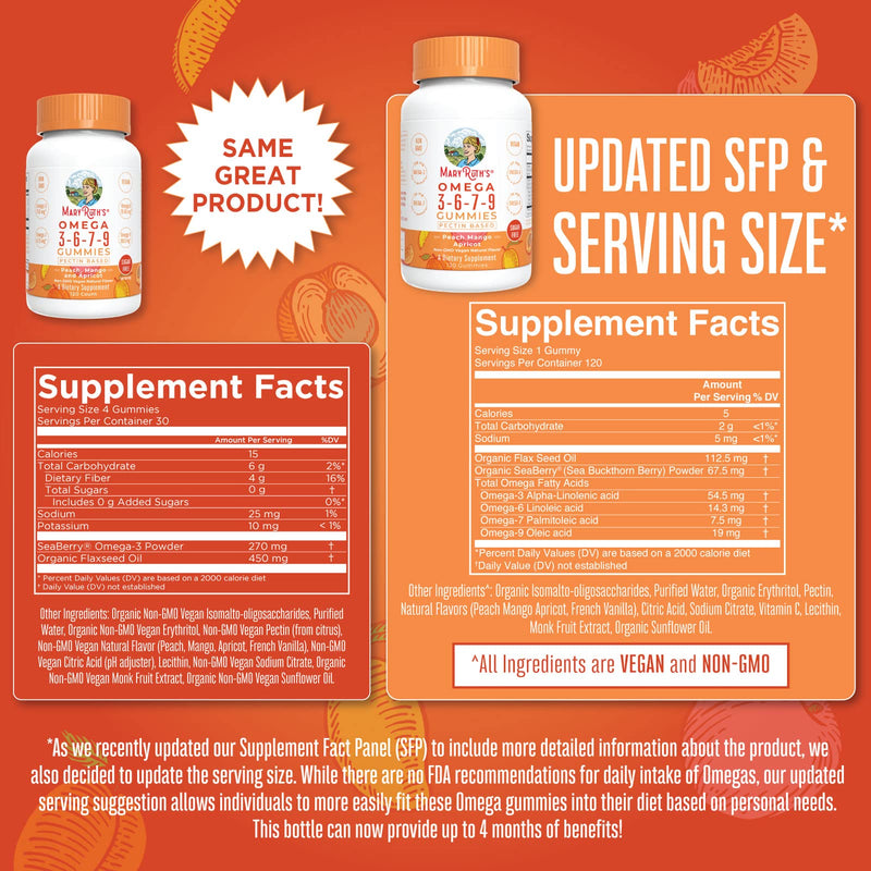 Omega 3 6 7 9 | Up to 4 Month Supply | Omega 3 Supplement | Vegan Omega 3 Gummies for Heart Health & Energy Support | Flaxseed Oil | No Fish Taste | Non-GMO | Gluten Free | 120 Count - NewNest Australia