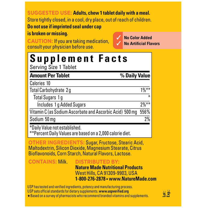 Nature Made Chewable Vitamin C 500 mg Tablets, 150 Count Value Size to Help Support the Immune System - NewNest Australia