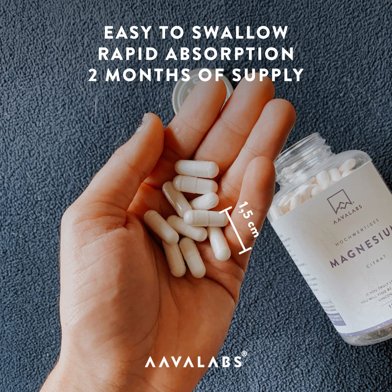 High Absorption Magnesium Citrate Supplements - [ 357 mg ] - Vegan Magnesium Capsules - High Dose of Elemental Magnesium – 180 Magnesium Citrate Capsules - Pure and GMO Free - 2 Month Supply - NewNest Australia
