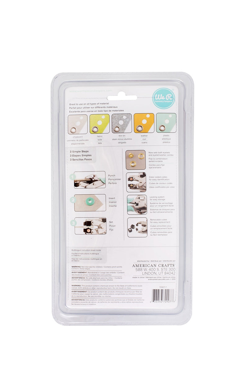 Crop-A-Dile Eyelet and Snap Punch by We R Memory Keepers | Blue Comfort Handle - NewNest Australia