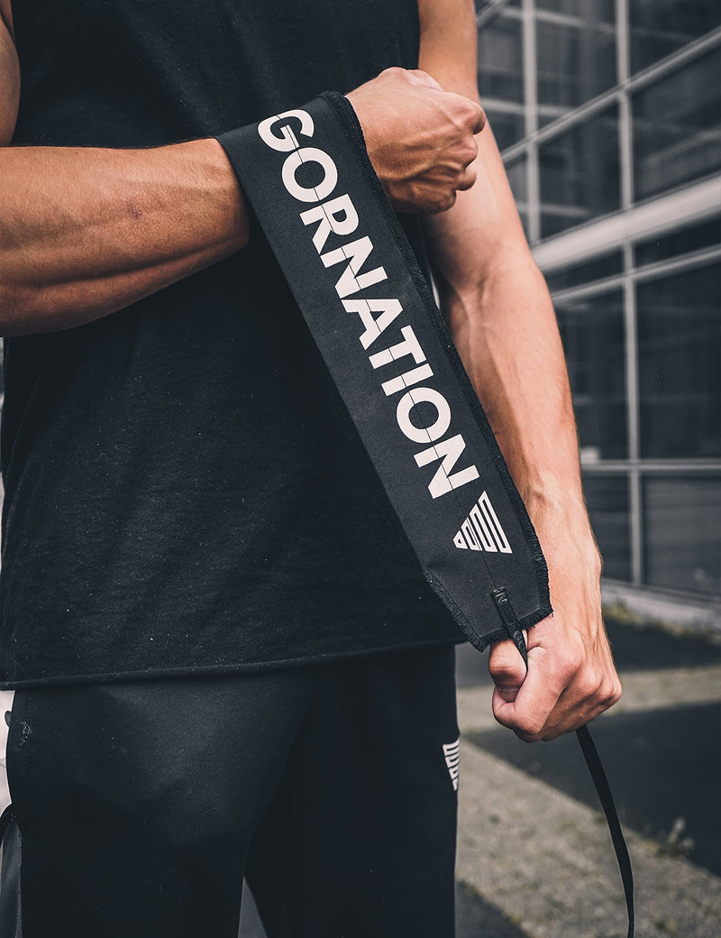 Gornation Premium Wrist Wraps ‚ Wrist Wraps With Silicone Print For Better Stability And Performance Of The Bandages ‚ Perfect For Calisthenics, Strength Sports, Crossfit, Fitness, For Men And Women, Black - NewNest Australia