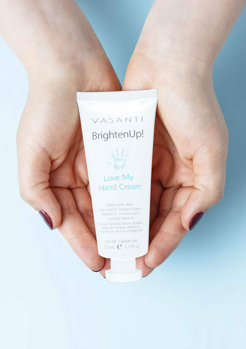 Vasanti Brighten Up! Love My Hand Cream 150mL - Rich in Aloe, Butter and Natural Oils For Softer, Smoother, Younger Looking Hands - NewNest Australia