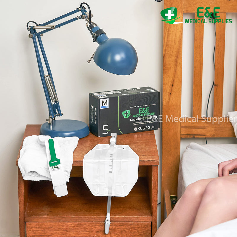 10pcs Pack of Urinary Drainage Leg Bag 500ml Capacity with Short Tube (5cm) Lever Tap Fabric Back Sterile Drainage Leg Bag 10Pcs Urine Leg Bag 500ml Short Tube - NewNest Australia