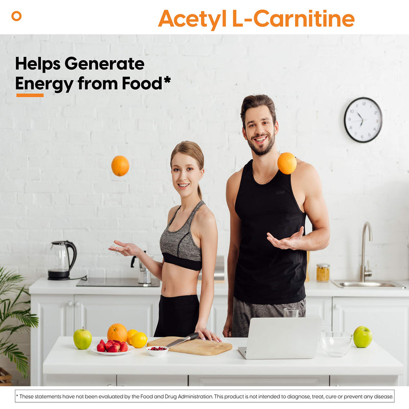 Doctor's Best Acetyl L-Carnitine, Help Boost Energy Production, Support Memory/Focus, Mood, Non-GMO, Vegan, Gluten Free 60 Count (Pack of 1) - NewNest Australia