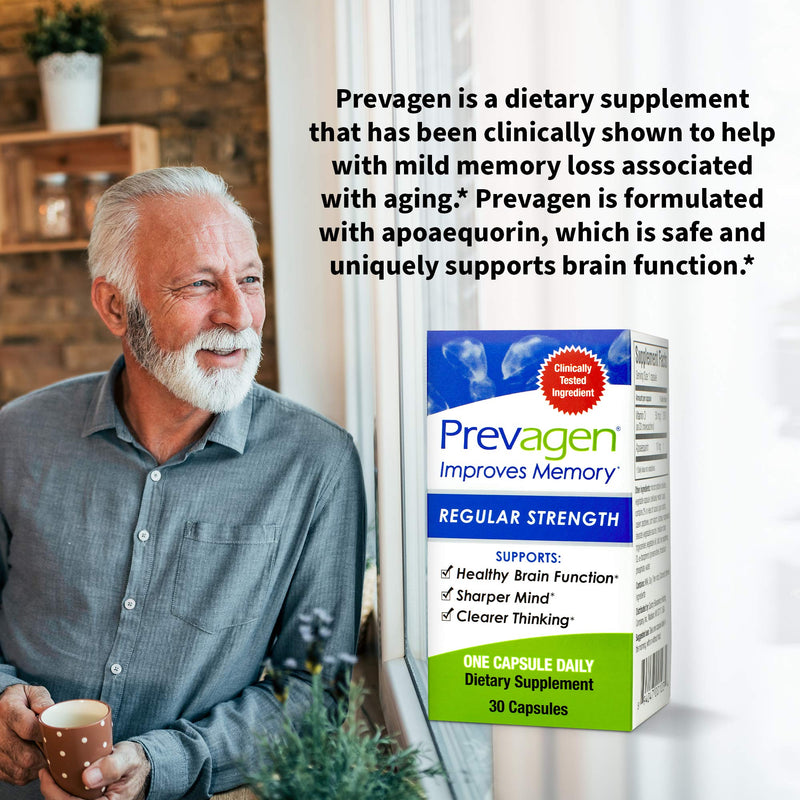 Prevagen Improves Memory Regular Strength 10mg, 30 Capsules with Apoaequorin & Vitamin D | Brain Supplement for Better Brain Health, Supports Healthy Brain Function - NewNest Australia