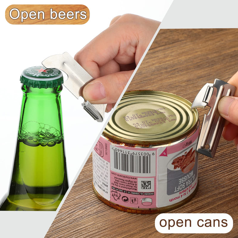 12 Pieces Military Style Can Openers in 2 Styles and 12 Pieces Key Rings Stainless Steel Camping Can Opener Military Can Openers Portable Can Opener for Travel, Camping - NewNest Australia
