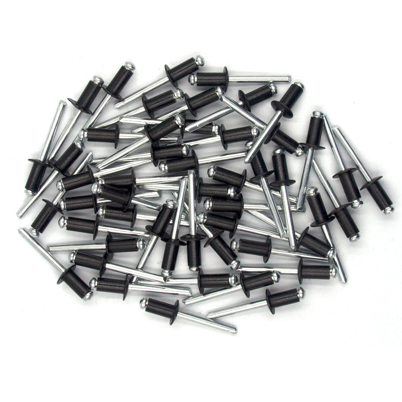 ISPINNER 100pcs 1/4" x 1/2" Aluminum Blind Rivets, 6.4 x 12.7mm Pop Rivets, Pack of 100 (Black) 1/4" x 1/2" - NewNest Australia
