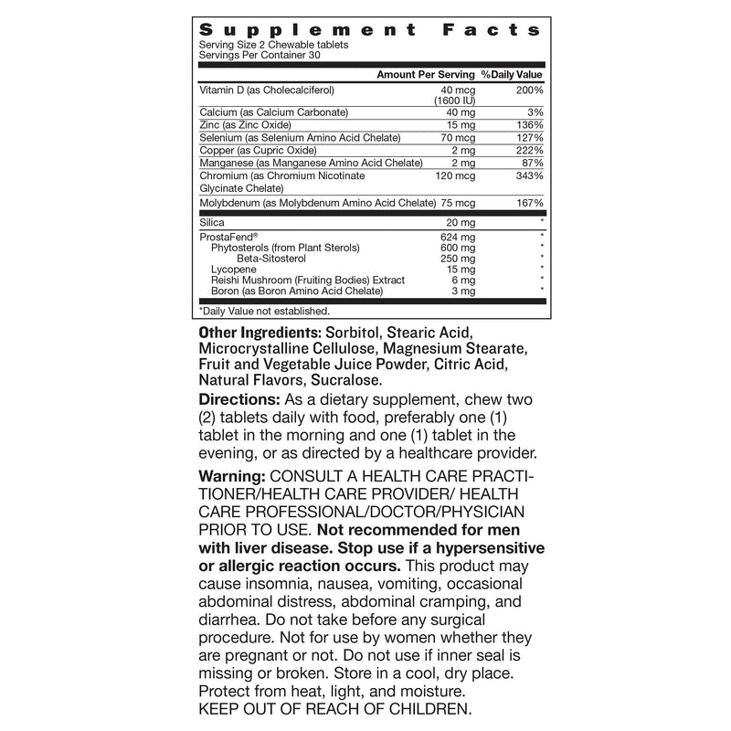 Super Beta Prostate Advanced Chewables - Delicious, Urologist Recommended Prostate Supplement for Men – Reduce Bathroom Trips, Promote Sleep, Support Prostate Health (60 Chews, 1-Bottle) - NewNest Australia