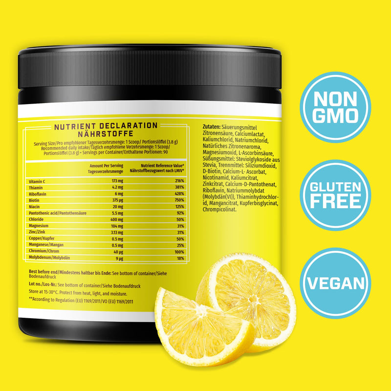 Key Nutrients Electrolytes - Lemonade - 90 servings - Electrolyte powder without sugar - Keto electrolyte sport: gluten-free without sugar - Addition: magnesium, potassium - Electrolyte powder lemon flavor 90 servings (pack of 1) - NewNest Australia
