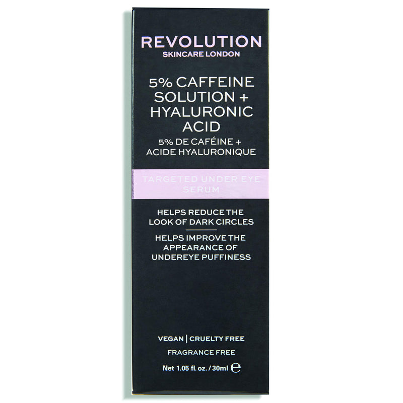 Revolution Skincare 5% Caffeine Plus Hyaluronic Acid Targeted Under Eye Serum 30 ml, translucent - NewNest Australia