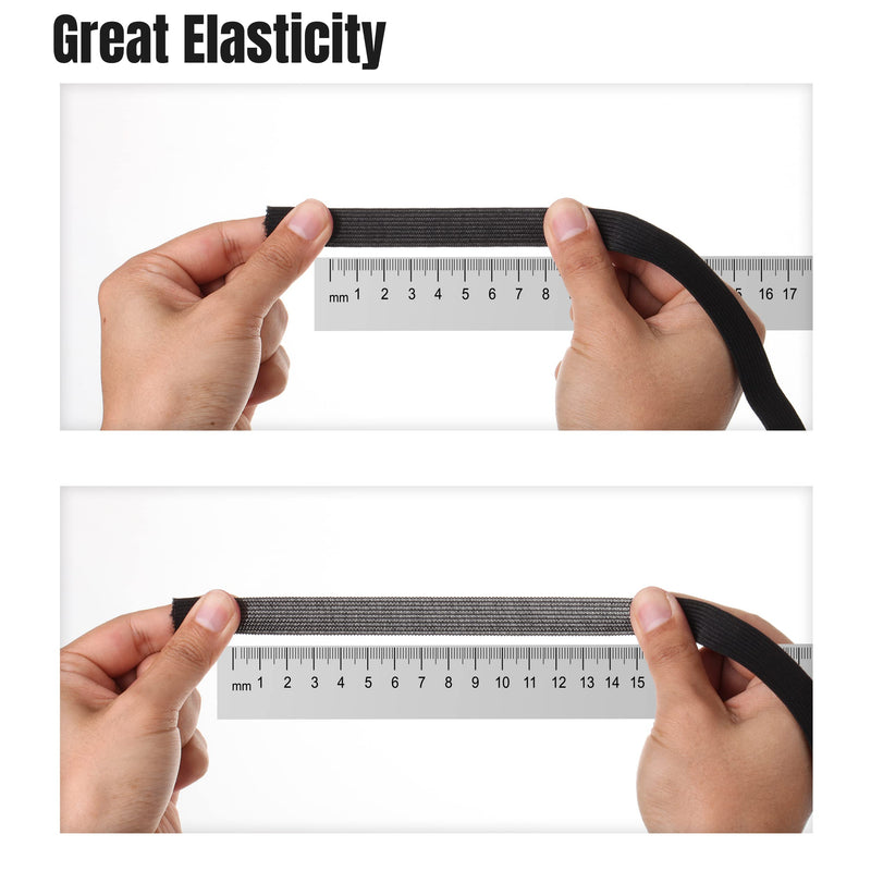 Mr. Pen- Elastic Band, 0.6", 11 Yards, Black, Elastic Band for Sewing, Black Elastic Band, Elastic Straps, Stretch Elastic for Sewing, Fabric Elastic Band, Waistband Elastic - NewNest Australia