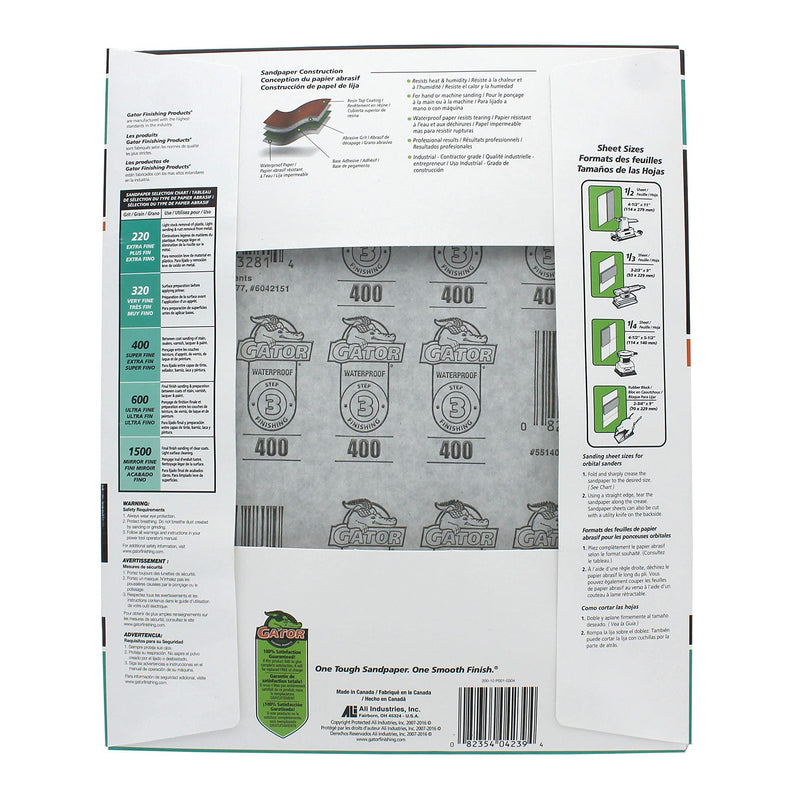 ALI INDUSTRIES 4239 9" x 11" Waterproof Sanding Sheets - NewNest Australia