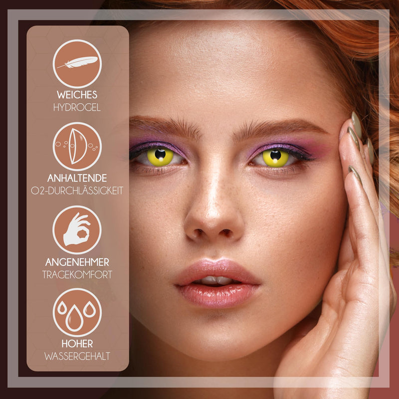 aricona contact lenses daily lenses - yellow contact lenses colored - Yellow Fear - Halloween contact lenses without strength for Halloween & costume parties - NewNest Australia