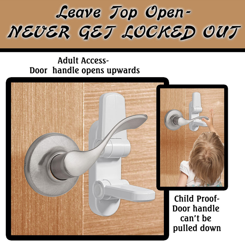 New & Improved Door Lever Baby Safety Lock - Prevent Little Kids from Opening Doors with A Child Proof Door Handle Lock - 3M Adhesive - Driddle - NewNest Australia