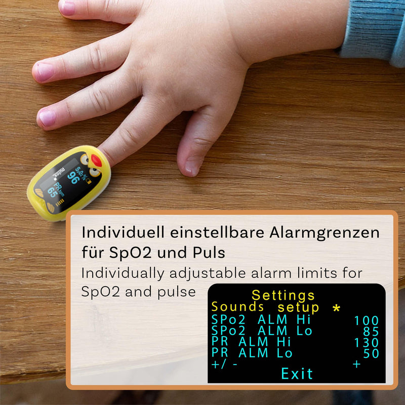 Pulox PO-210B children's pulse oximeter - battery-operated finger pulse oximeter for children and toddlers - NewNest Australia
