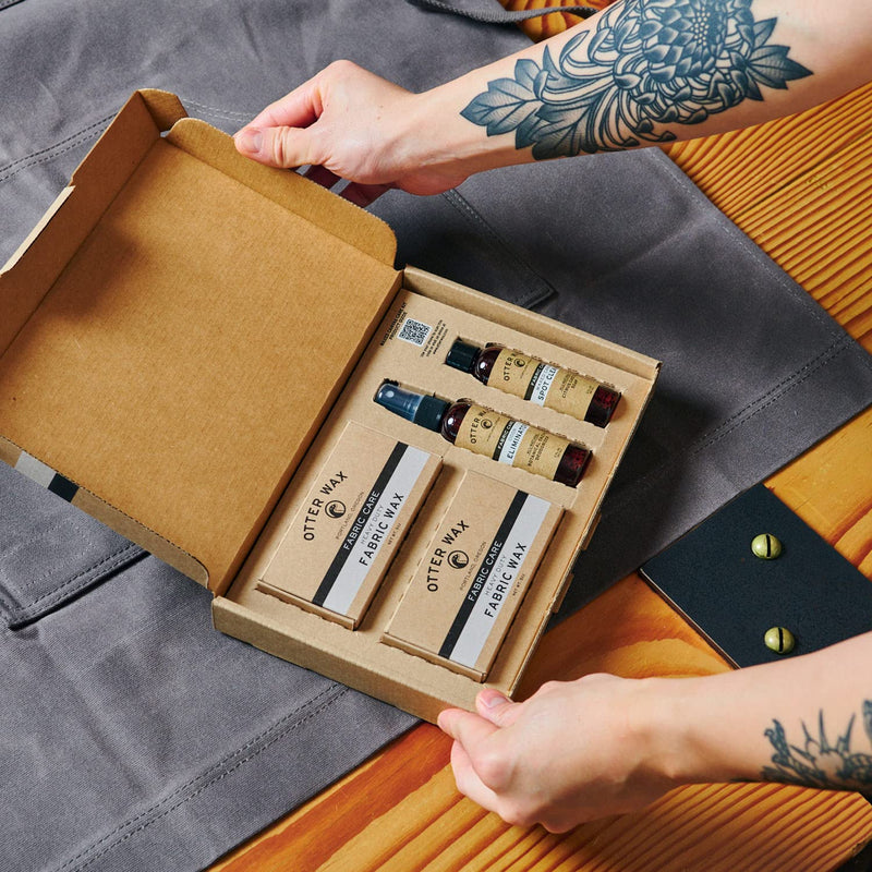 Waxed Canvas Care Kit by Otter Wax | Durable Rain Protection | Made in the USA | Waterproof Canvas and Fabric, Shoes, Hats, Jackets, Bags, Outdoor Gear, Clothing | Naturally Effective Beeswax Waterproofer - NewNest Australia