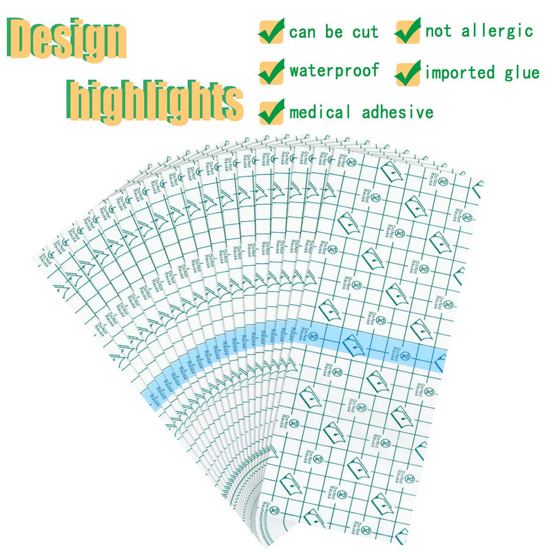 50 Pieces Transparent Stretch Adhesive Bandage Large Waterproof Bandage Transparent Film Adhesive Bandages (10 x 4 Inch) 10x4 Inch (Pack of 50) - NewNest Australia