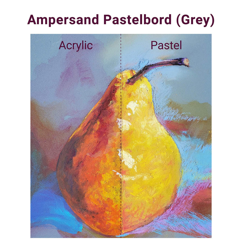Ampersand Art Supply Pastel Painting Panel: Museum Series Pastelbord, 11" x 14", Gray-1/8 Inch Depth - NewNest Australia
