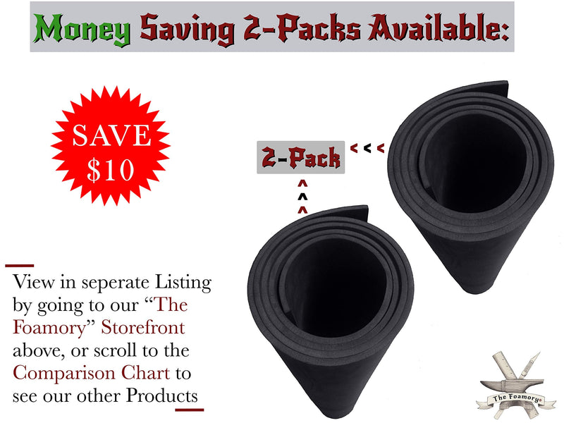 EVA Foam Cosplay - 1mm Thick (1mm to 10mm) - Black or White - Large 35" x 59" Sheet - Ultra High Density 85 kg/m3 - The Foamory 1mm - Thickness - NewNest Australia