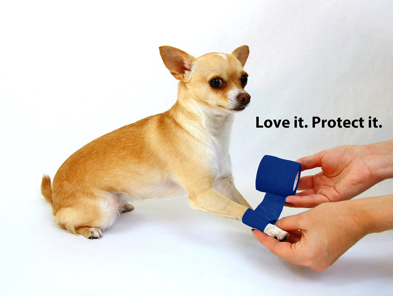 FriCARE Nonwoven Self-Adhesive Bandage, Self-Adherent Cohesive First Aid Medical Wrap, Elastic Athletic/Vet Tape for Wrist 2 Inches Wide 2 Inch x 5 Yards Royal Blue - NewNest Australia