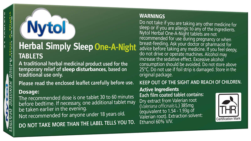 Nytol Herbal Simply Sleep One A Night Tablets - Herbal Remedy with natural active ingredients used to aid restful sleep - 21 Count (Pack of 1) - NewNest Australia
