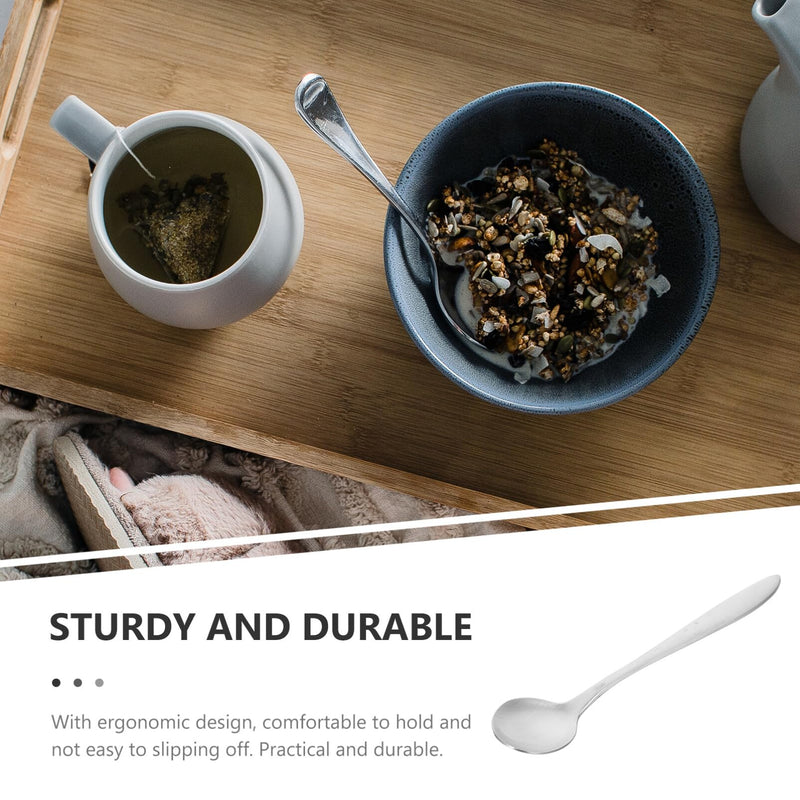 HEALLILY Curved Spoon Stainless Steel Baby Self Feeding Eating Spoons Adaptive Utensils Right Handed Angled Spoons Anti Shake Spoons for Adults Elderly Hand Tremors Arthritis - NewNest Australia