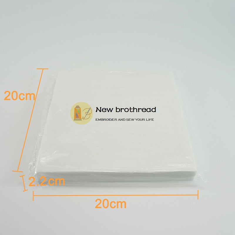 New brothread Tear Away Machine Embroidery Stabilizer Backing 8"x8" - 100 Precut Sheets - Medium Weight 1.8 oz- Fits 4x4 and 6x6 Hoops 8"x8" 100 sheets - NewNest Australia