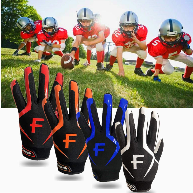 Football Gloves Youth Pro 3.0 Upgrade Ultra Stick Palm Receivers Flexible Silicone Grip Receiver Glove for Kids Boys Age 5-14 Large Red - NewNest Australia