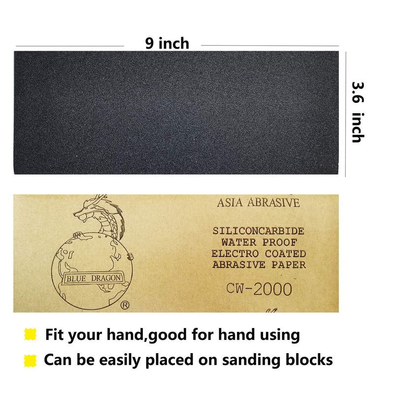 Sandpaper,42 Pieces shi 120 to 3000 Wet Sandpaper Classification Waterproof Abrasive Multipack Sandpaper Suitable for Wood car Furniture Metal polishing Surface - NewNest Australia
