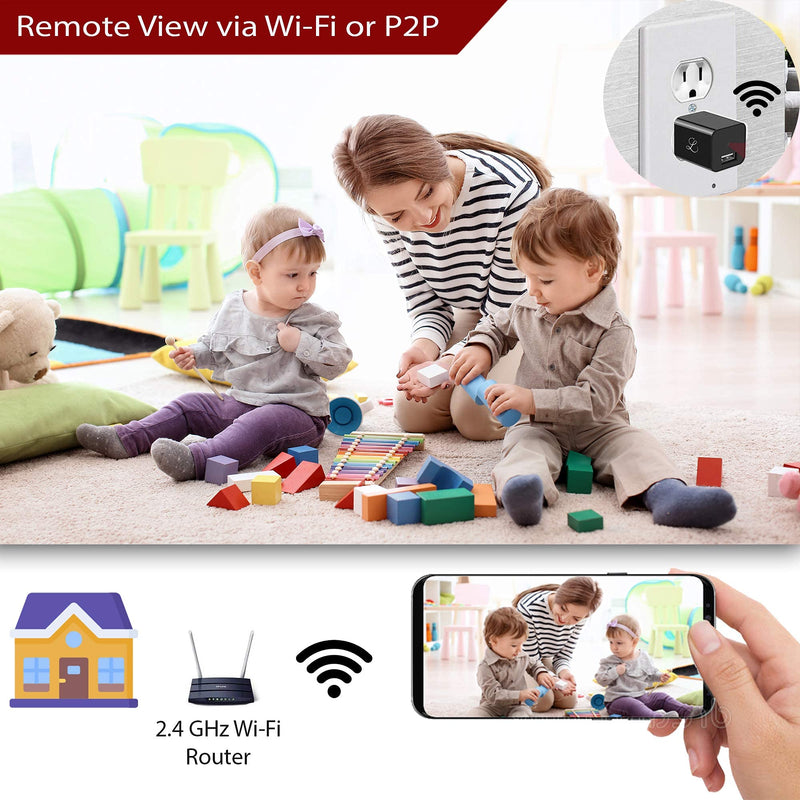 Spy Camera - Hidden Camera Wi-Fi - USB Charger - Hidden Camera Charger - USB Charger Camera - Surveillance Camera - Hidden Spy Camera - Hidden Nanny Cam - Full HD Wireless Remote View [Upgraded] - NewNest Australia