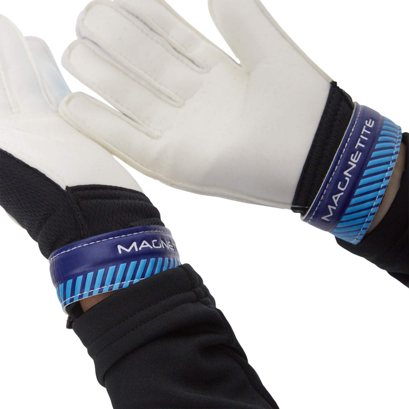 Mitre Magnetite Soccer Goalie Gloves , Black/Cyan/Yellow, Size 10 - NewNest Australia