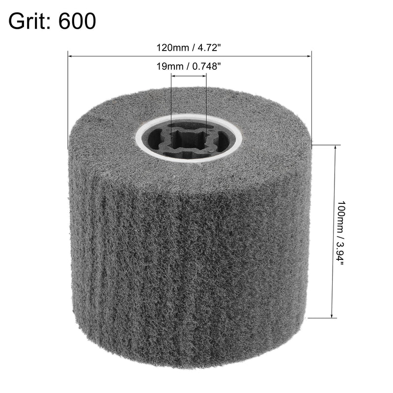 uxcell 120mmx100mm Non-Woven Polishing Burnishing Wheel Nylon Wire Drawing Abrasive Flap Wheel 600 Grit for Stainless Steel Copper Metal - NewNest Australia