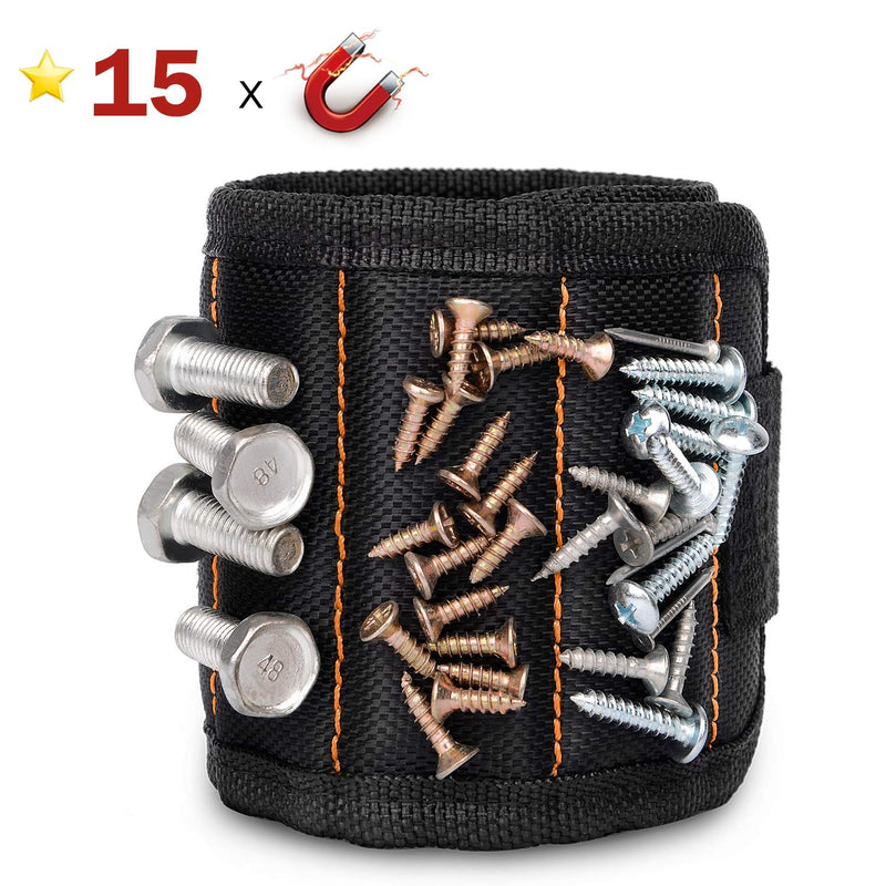 GOOACC GRC-61 1 Pack Wristband with 15 Strong Magnets Screws Nails Drill Bits Holding Best Unique Tool Gift for DIY Handyman Father Dad Husband Boyfriend Men Women,2 Years Warranty - NewNest Australia