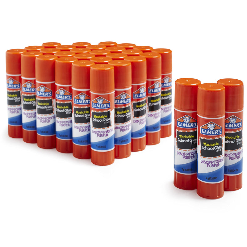 Elmer's Disappearing Purple School Glue, Washable, 30 Pack, 0.24-ounce sticks 30 Count - NewNest Australia
