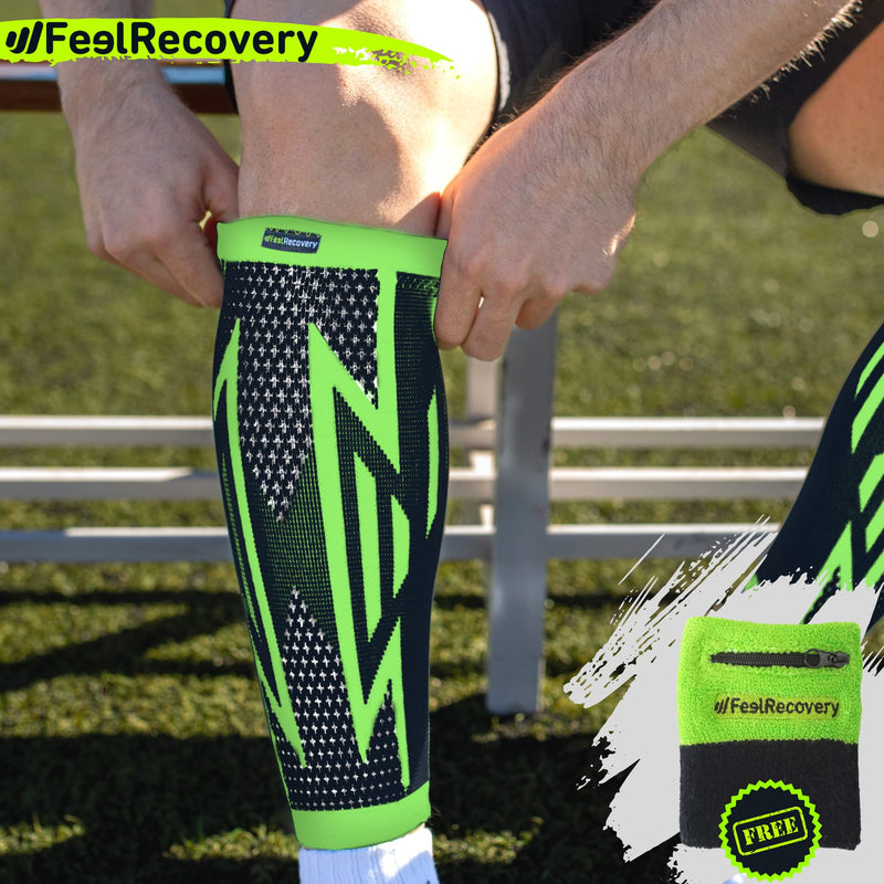 Pack Of 2 Compression Calf Supports For Men & Women - Calf Stockings For Muscle Fiber Tears, Runners, Shin Splints & Cramps - Compression Stockings Sports - Breathable & Non-Slip - NewNest Australia