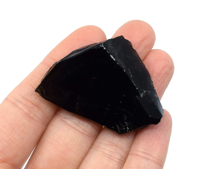 6PK Raw Obsidian, Igneous Rock Specimen - Approx. 1"- Geologist Selected & Hand Processed - Great for Science Classrooms - Eisco Labs 6 - NewNest Australia