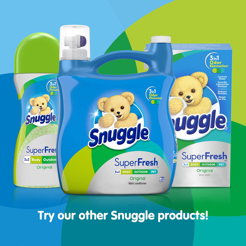 Snuggle Plus SuperFresh Fabric Softener Dryer Sheets with Static Control and Odor Eliminating Technology, Original, 200 Count - NewNest Australia