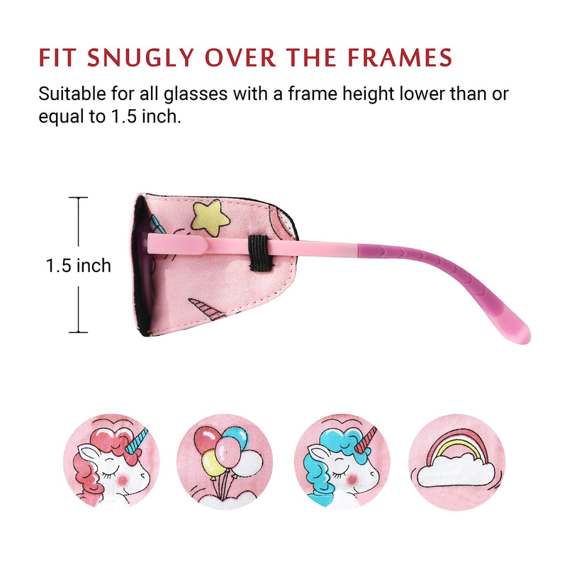Astropic Cotton & Silk Left Eye Patch for Kids Glasses (Left Eye, Balloon) Baby Pink - Balloon - NewNest Australia