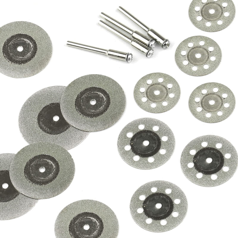 40 Pcs Diamond Cutting Wheel Set, 25mm/30mm/35mm/40mm Diamond Coated Cutting Wheel with 8 Pcs 3mm Mandrel and 2 Pcs Screwdriver - NewNest Australia