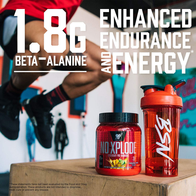 BSN N.O.-XPLODE Pre Workout Powder, Energy Supplement for Men and Women with Creatine and Beta-Alanine, Flavor: Blue Raz, 30 Servings 30 Servings (Pack of 1) - NewNest Australia