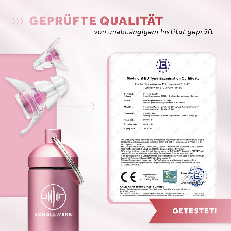 Schallwerk  Women+ | Discreet Ear Protection Earplugs - Dampens Noise & Retain Sound Quality - Transparent Ear Plugs - Ear Plugs Suitable For Music, Festival, Work & Learning - NewNest Australia