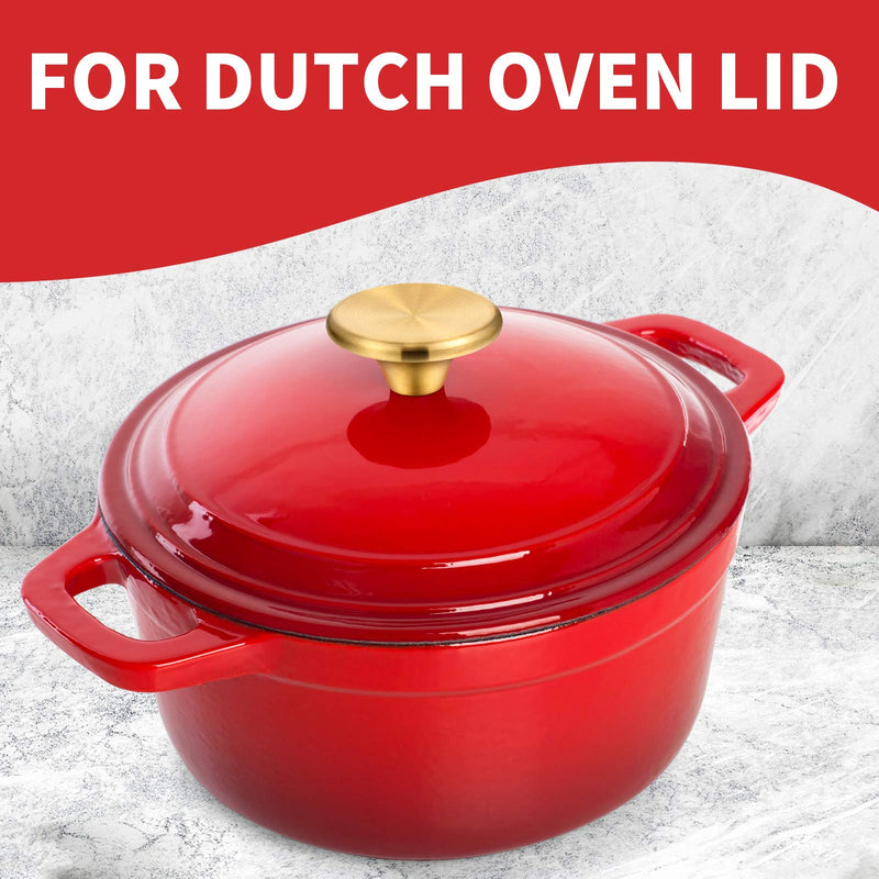 4 Sets Dutch Oven Knob Stainless Steel Replacement Knob Pot Lid Handle Compatible with Le Creuset, Aldi, Lodge and other Enameled Cast-Iron Dutch Oven (Gold) Gold - NewNest Australia