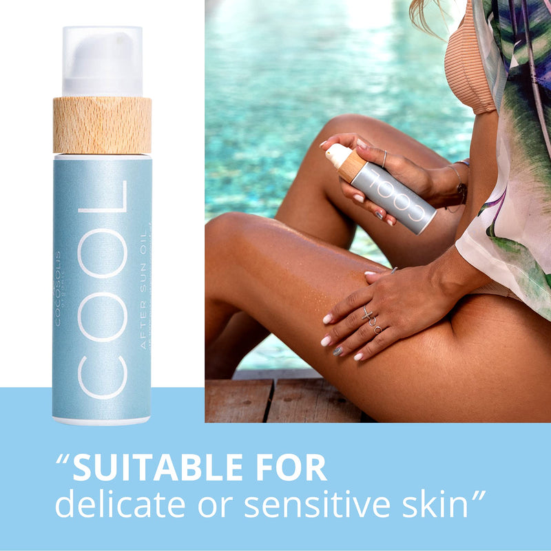 COCOSOLIS COOL After Sun Oil | Organic Oil for Tender Hydration and Recovery After Sun | Moisturising, Revitalising & Nourishing the Skin | 9 Raw Organic Oils for Smooth & Elastic Skin - NewNest Australia