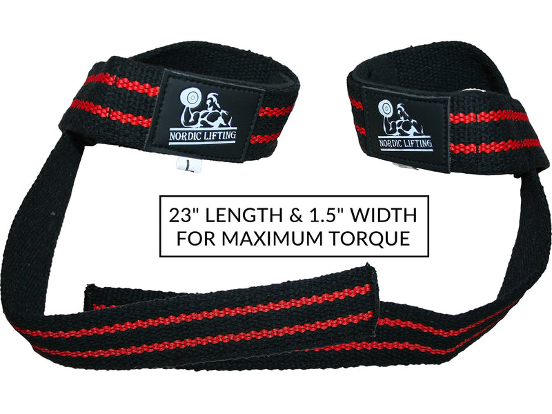 Lifting Straps (2 Pairs/4 Straps) for Weightlifting/Cross Training/Workout/Gym/Powerlifting/Bodybuilding-Support for Women & Men - Premium Quality Equipment & Accessories -Avoid Injury Red/Orange - NewNest Australia