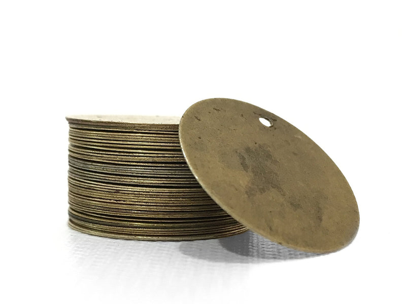 200 Antique Bronze Tone 13/16 Inch Metal Blanks Round Metal Stamping Blank and Charms 20mm Diameter - NewNest Australia