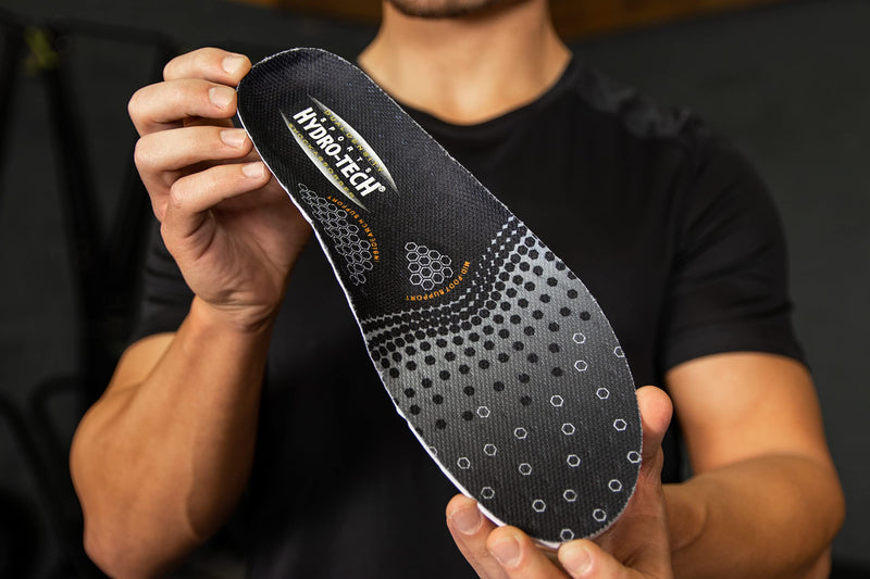 PRO 11 WELLBEING Hydro-Tech Sports Orthotic Insoles with Dual Layer Impact Shell Absorber and Metatarsal Support System (6/9 UK, Black) 6/9 UK - NewNest Australia